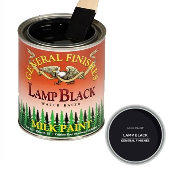 Lamp Black, General Finishes Milk Paint, Pint