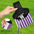thumbnail image 4 of Haosy Modena Purple and White Striped Golf Mallet Putter Cover Strong Magnetic Leather Golf Club Headcover Closure, 4 of 7