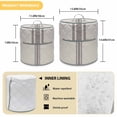 thumbnail image 6 of Farmhouse Gray Pressure Cooker Cover Sripes Cream Background Dust Cover for Kitchen Appliances with Top Handle & Storage Pockets, Fits 6 Quart Instant Pot, Air Fryer, Crock Pot, 6 of 9
