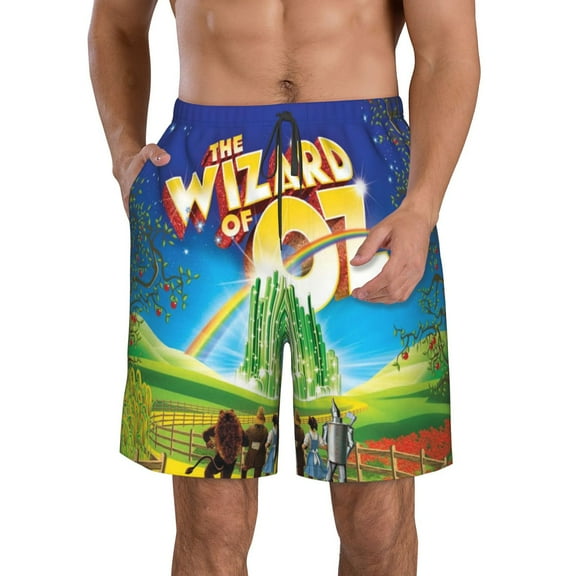 Men's Wizard of O Swim Trunks Quick Dry Bathing Suits Holiday Beach Short Casual Board Shorts