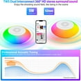 thumbnail image 3 of Portable Bluetooth Pool Speaker Hot Tub Speaker with Colorful Lights IPX7 Waterproof Floating Speaker Surround Stereo Sound Hands-Free Wireless Speakers for Shower Spa, 3 of 9