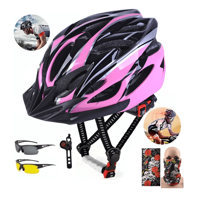 Bicicleta Unisex+luz De Bicicleta+gafas+mascara Talla Única Xtellar Color Rosa Talla L
