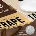 thumbnail image 3 of Vintage Coffee Round Tablecloth, Fitted Table Cover with Elastic for 36"-44" Round Tables, Farmhouse Retro Art Coffee Beans Table Cloth Outdoor Indoor Dinning Party Waterproof Tablecloths, 3 of 7