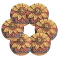 thumbnail image 2 of Welcome with Flower Drink Coasters with Holder Absorbent Coaster for Coffee Table Room Decor 6 Pack, 2 of 7