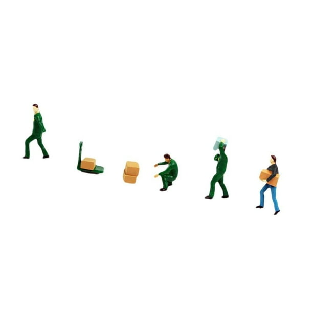 4 figuras de personas a escala 1/64, dioramas en miniatura, dioramas de resina, juego de rol Verde