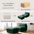 thumbnail image 6 of WHGBJA Adult Bean Bag Chair with Ottoman, Comfy Lazy Sofa Modular Lounge All-Foam Indoor and Living Room Yoga Chair, Green, 6 of 6
