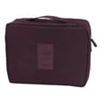 thumbnail image 1 of Unique Bargains Multi-mesh Pouches Portable Zippered Cosmetic Bag Organizer for Travel Storage Makeup Burgundy, 1 of 4