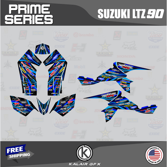 Kalair GFX Graphics Kit for Suzuki ATV LTZ 90 (All Years) Prime Series