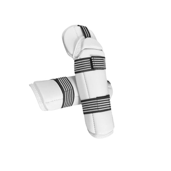 relayinert Taekwondo Arm Elbow Protectors Breathable for Martial S Training Arts Sparring White M