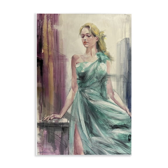 Stupell Industries Art Deco Elegant Blonde in Dress Wall Plaque Art, 10 x 15, by Lucille Lee