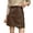 Coffee, variant on Riforla Skirts for Women Pure Colored Short Tight Skirt with Slit Pu Mini Skirts Khaki M