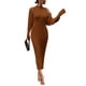 thumbnail image 1 of Conjunto de 2 Piezas para Mujer PRETTYGARDEN Vestido Maxi de Punto XL Caramelo, 1 of 7