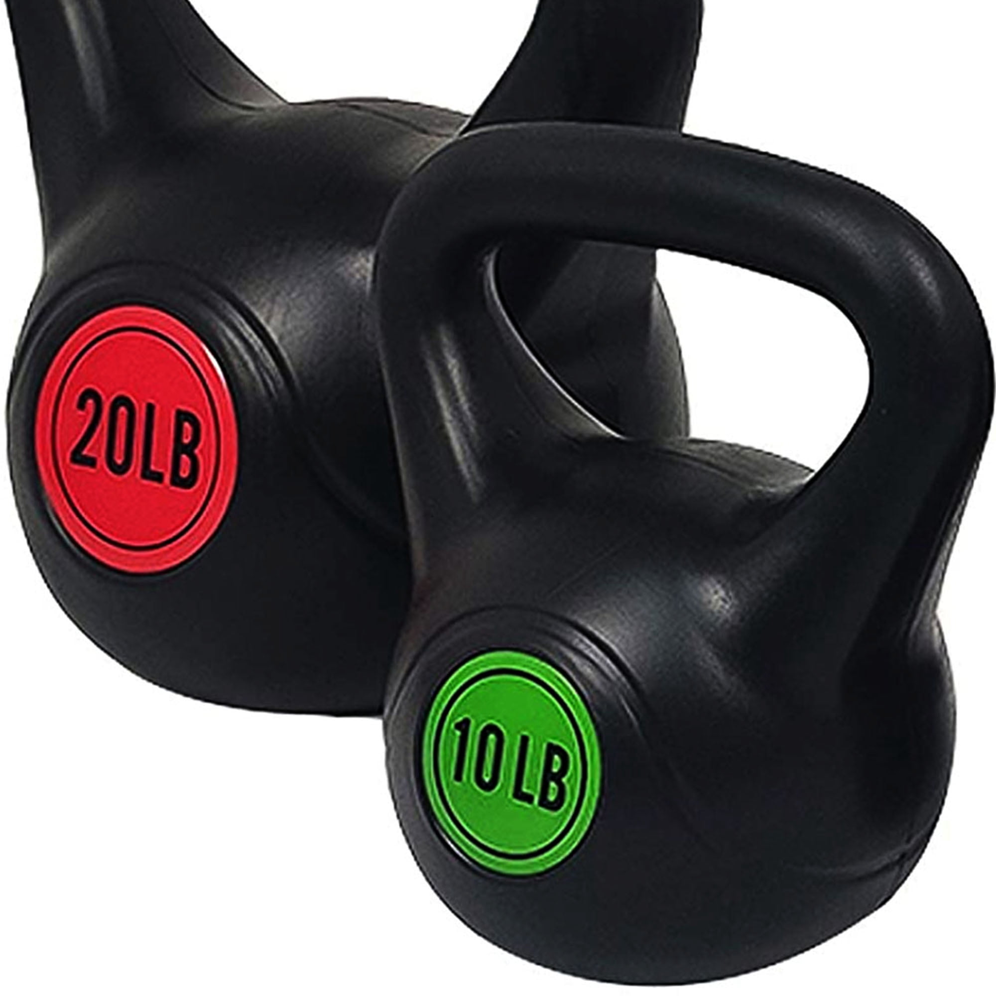 BalanceFrom Wide Grip 4 Piece Kettlebell Exercise Fitness Weight Set, Includes 5 lbs, 10 lbs, 15 lbs, 20 lbs