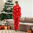 thumbnail image 5 of Matching Christmas Pajamas for Family Cute Reindeer Print One-piece Pajamas Xmas Hooded Sleepwear Nightwear, 5 of 6