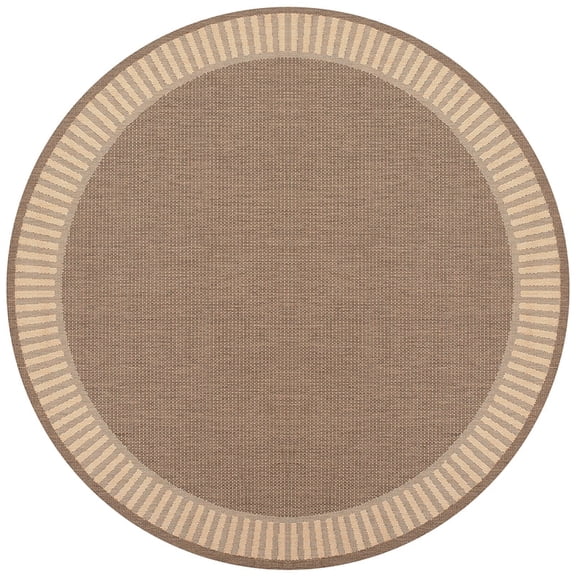 Couristan 8.5' Cocoa Brown Round Polypropylene Area Throw Rug