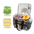 thumbnail image 2 of FORMRS Insulated Cooler Bag 24 Cans Capacity Soft Leakproof Lunch Box with Side Pockets, Beige Flowers, 2 of 7