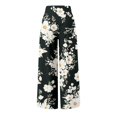 thumbnail image 4 of MKLEKYY Vestido deportivo para mujer, pantalones de yoga holgados de cintura alta y elástica, pantalones largos informales, 4 of 4
