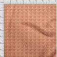 thumbnail image 3 of oneOone Polyester Lycra Orange Fabric Geometric Bandhani Craft Projects Decor Fabric Printed By The Yard 56 Inches Wide, 3 of 4