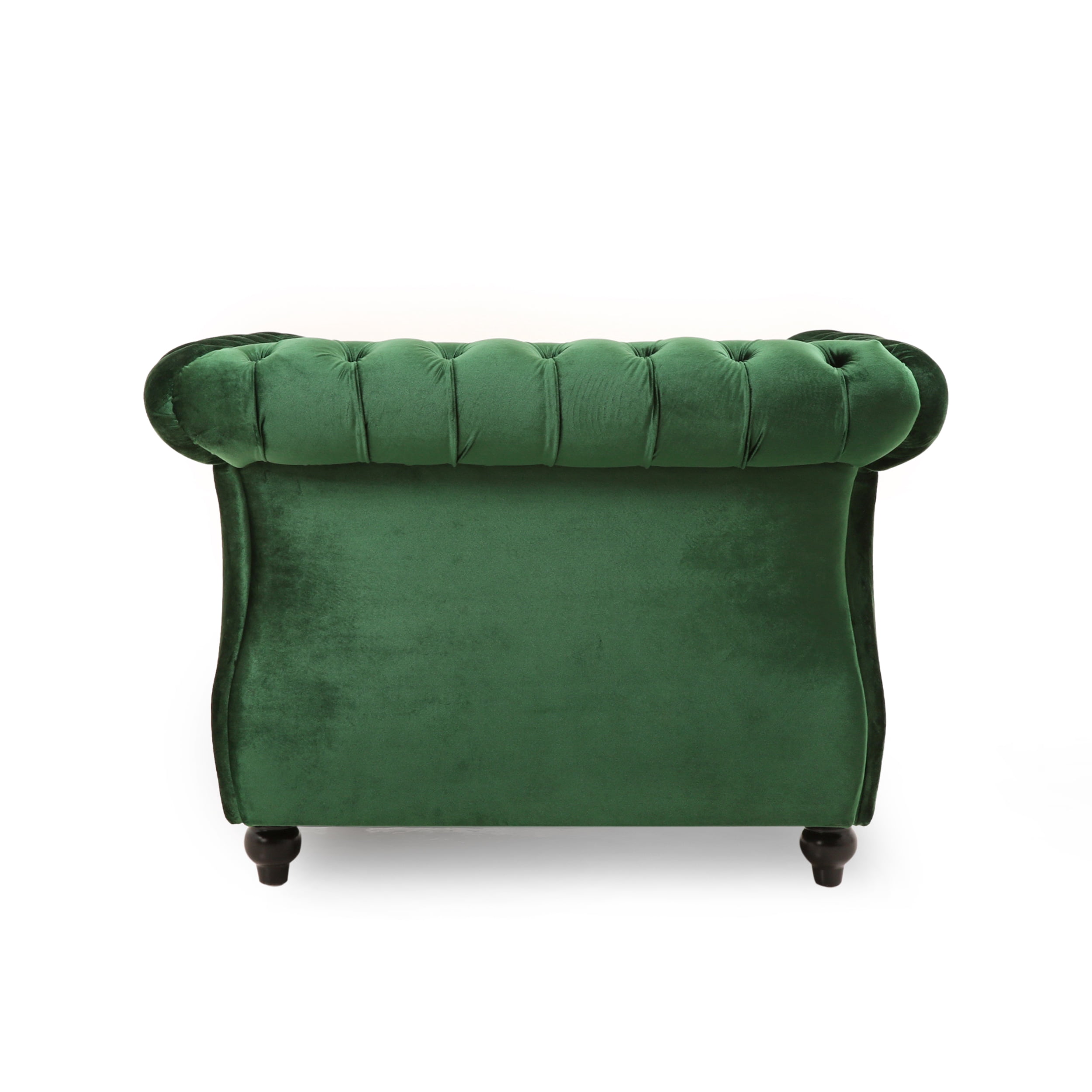 Noble House Millie Chesterfield Velvet Club Chair, Green