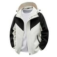 thumbnail image 2 of RYDCOT Men's Winter Color Block Coats Waterproof Ski Jacket Warm Windproof Winter Windbreaker Jackets for Men with Hood White, 2 of 5