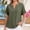 Blackish Green, variant on Summer Sales Womens Summer Tops Loose Comfy V‑Neck Linen‑Cotton Short Sleeve Summer Blouses Oversized Tshirts for Women Under 12$