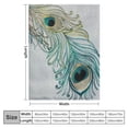 thumbnail image 4 of Orinice Peacock Feather Warm Lightweight Blanket Soft Fleece Blankets for All Seasons, Living Room Sofa Decor, Cow Gifts, Long-lasting Blanket 40x50in, 4 of 6