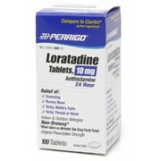 Perrigo 24 Hour Allergy Relief, Loratadine 100 ea (Pack of 4)