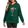 thumbnail image 4 of Uootdi Christmas Hoodies for Women Oversized Long Sleeve Fleece Lined Warm Xmas Sweatshirt Holiday Winter Casual Drawstri Gift ng Pullover, 4 of 7