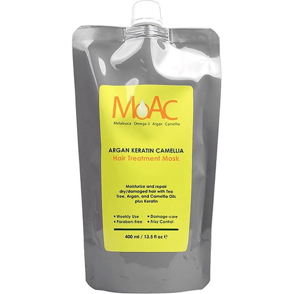 MOAC Argan Keratin Camellia Hair Treatment Mask For Dry Damaged Hair 13.5 Oz