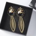 thumbnail image 3 of Halloween bats Vintage Copper-Colored Lace Bookmarks - Set of 2, Stainless Steel Book Markers for Book Lovers and Readers, 3 of 5