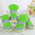 4pcs/set Winter Reflective Pet Dog Shoes Anti Skid Rain Snow Boots Warm