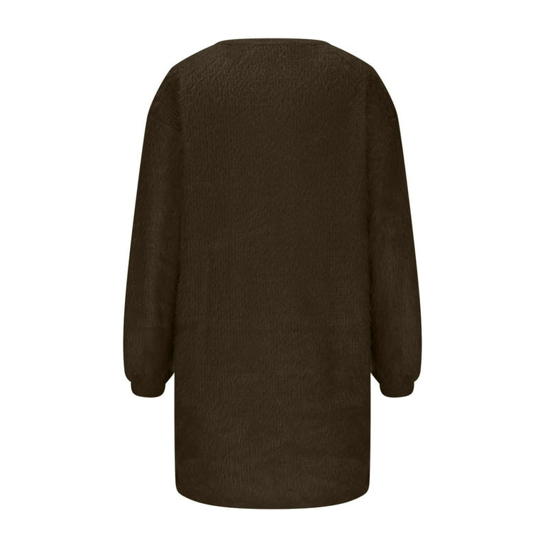 black leather dress long sleeve Dries Van Noten: Men's V-Neck Cardigan (Dark Brown) main image 0