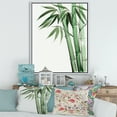 thumbnail image 2 of Palm Bamboo Detail On White II 24 in x 32 in Framed Painting Canvas Art Print, by Designart, 2 of 5