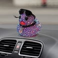thumbnail image 3 of Kripyery Sparkling Rhinestone Duck Figurine Bling Little Duck Statue Sculpture with Sunglasses Necklace Car Dashboard Desktop Decoration Ornament Christmas Gift, 3 of 8