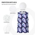 thumbnail image 3 of Pofeuu blue starry sky Skull flower Print Basketball Jersey, Shirts for Men Youth Basketball Jersey Crew Neck-Large, 3 of 6