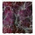thumbnail image 3 of Ambesonne Marble Print Shower Curtain, Psychedelic Cloudy, 69"Wx70"L, Charcoal Grey Magenta, 3 of 3