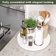 thumbnail image 2 of White Lazy Susan, 13.2 Inch Non-Skid Bamboo Turntable for Kitchen Table Cabinets and Closets, Wood Organizer for Kitchen Countertop, 2 of 6