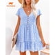 thumbnail image 1 of Women's Dress Spring Summer Commuting Chiffon Buttons Broken Flowers Dresses for Women 2023 V-neck Cheap Casual Women's DressesXL Gao Jinjia LED, 1 of 2