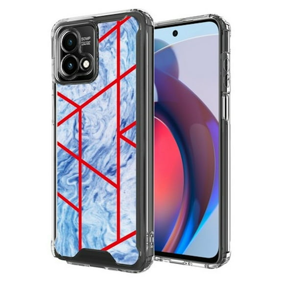 Marble Series Dual Layer Designer Case for Motorola Moto G Stylus 5G 2023 - Ocean Blue