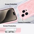 thumbnail image 4 of Funda de teléfono MZELQ para iPhone 15 Pro Max de silicona con estampado floral rosa, 4 of 6