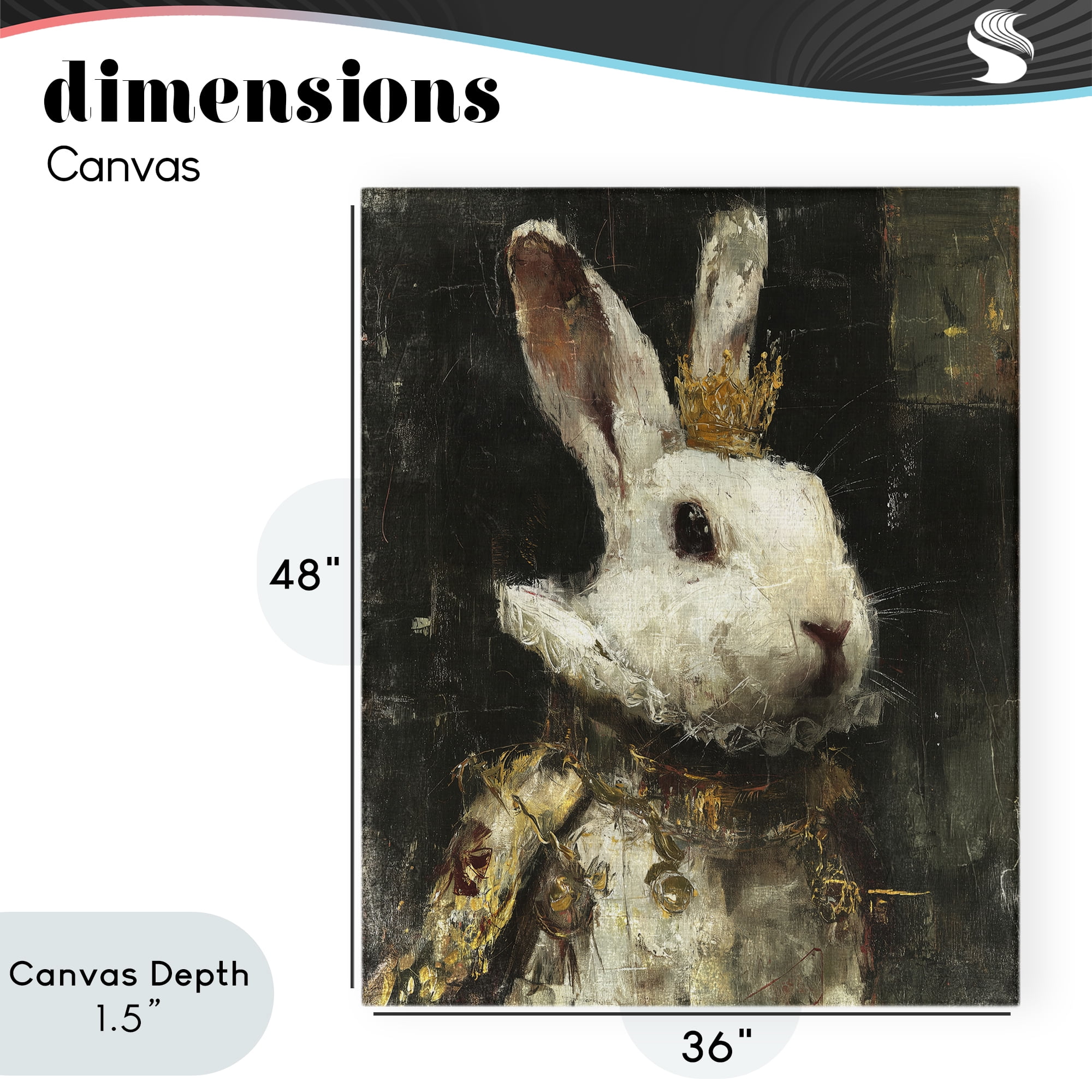 Stupell Industries Regal Hare Portrait Canvas Wall Art, design by Svetlana Aleynikova