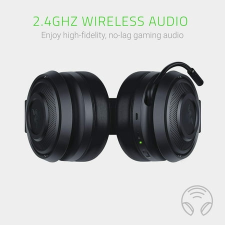 Razer - Nari Essential Wireless THX Spatial Audio Gaming Headset for PC and PlayStation 4 - Black