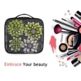 thumbnail image 6 of FORMRS Travel Makeup Bag Large Capacity Train Case Cosmetic Organizer with Adjustable Dividers, Gray Floral, 6 of 8