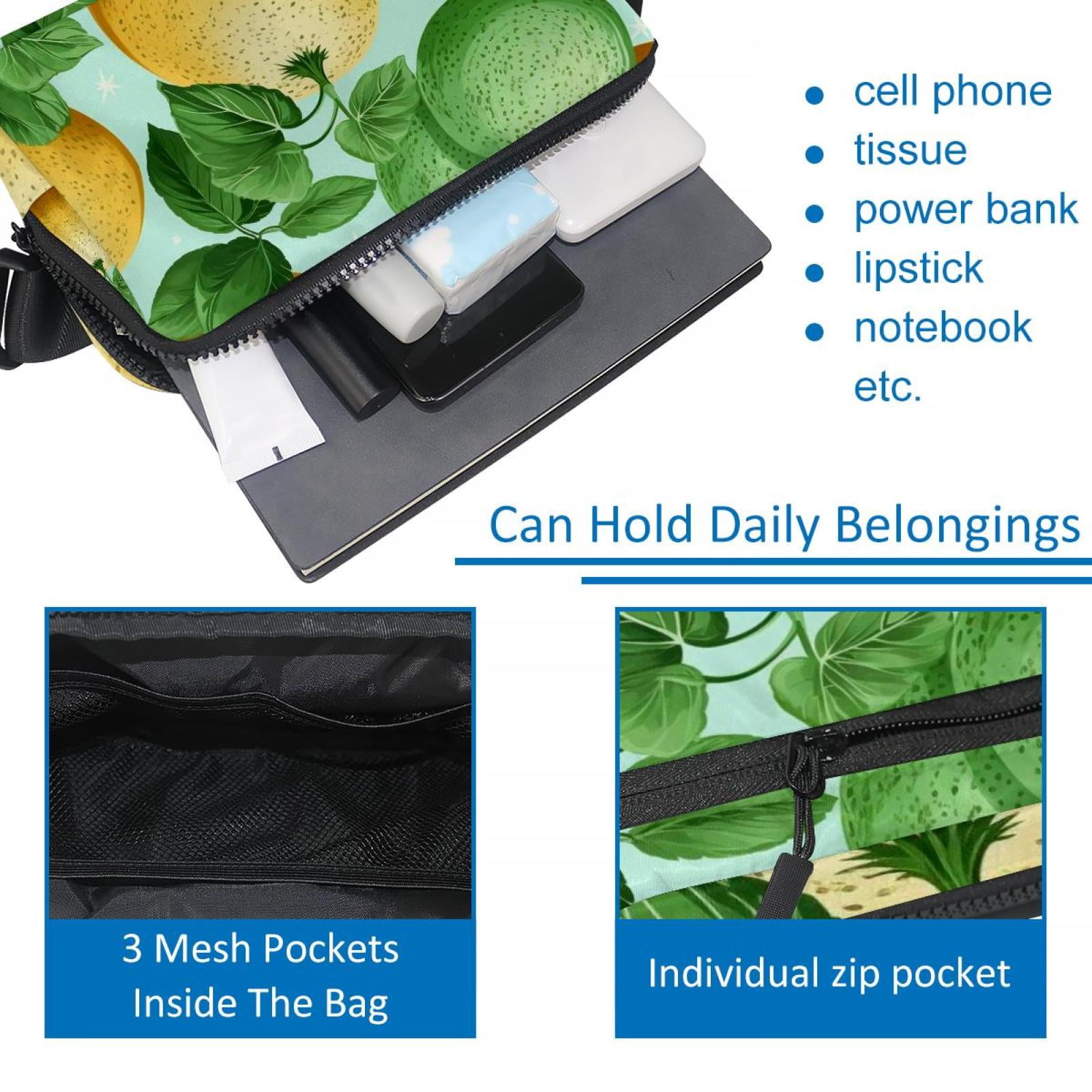 Cantaloupe Lightweight, Adjustable Waist Pack Crossbody Bag Running Belt with Extension Strap - Unisex