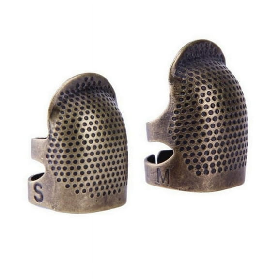 Sewing Thimble Finger Protector Adjustable Finger Metal Shield Protector Pin Needles Sewing Quilting Craft Tools(2 pcs)