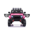 thumbnail image 4 of Ambifirner 24V 2 Seater Ride On Car, 4WD x 550 Motors, 4-EVA Wheels, Remote Control, LED Lights & Music, Spring Suspension, Ride On Toys for Big Kids, Max 110 lbs,Pink, 4 of 7