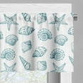 thumbnail image 5 of Ambesonne Ocean Valance & Curtain, Beach Sea Shells Nautical, 55"x45", Petrol Blue White, 5 of 7