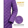 thumbnail image 6 of CAMEL Women's Plus Size Puffer Jacket Quilted Winter Coat Warm Hooded Winter Jacket Parkas Outerwear Purple M, 6 of 10