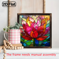 thumbnail image 6 of 2D Flat, 1pc Bohemian for Lotus Light Catcher - Square Window Hanging Decoration with Painted Flower Design, Light Reflector for, Wedding Garden Party Decor - Ideal Gift Suitable for Weddings, Par, 6 of 9