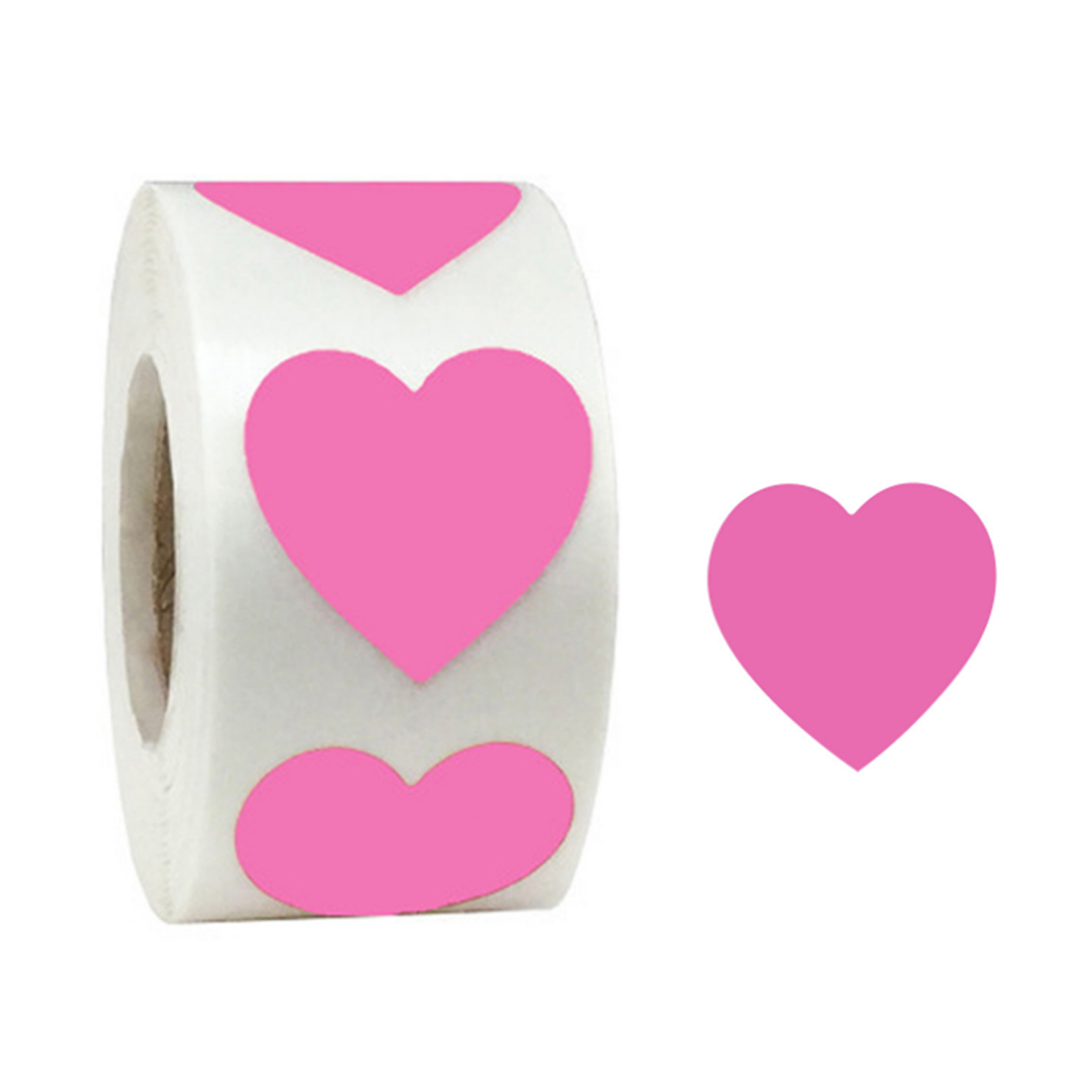 huoge Heart Stickers Roll, 500 Pcs/roll Love Heart Shaped Stickers,  Writable Heart Labels for Craft, DIY, Scrapbooking, Envelopes, Card-making,  Gift ...